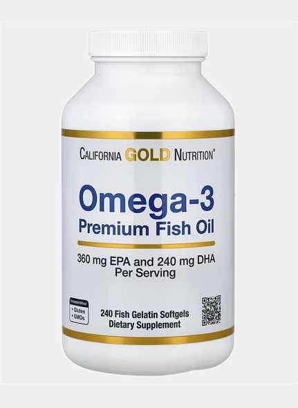 Добавка Омега-3 California Gold Рыбий жир с iHerb