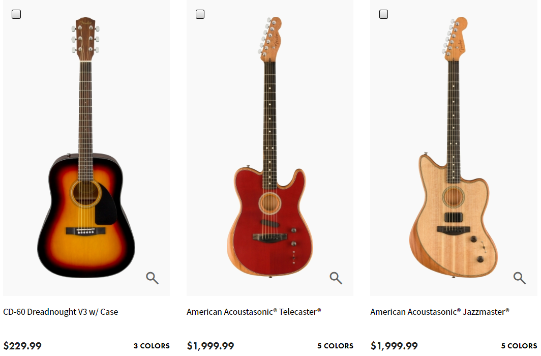 Акустические гитары Fender
