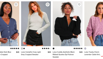 Лучшие сайты в США для заказа новых джемперов и свитеров